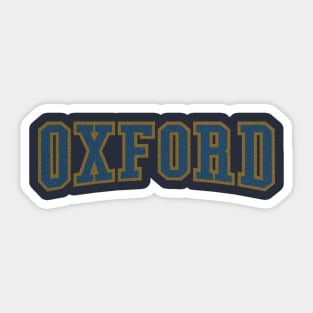 oxford typography with halftone effect Sticker